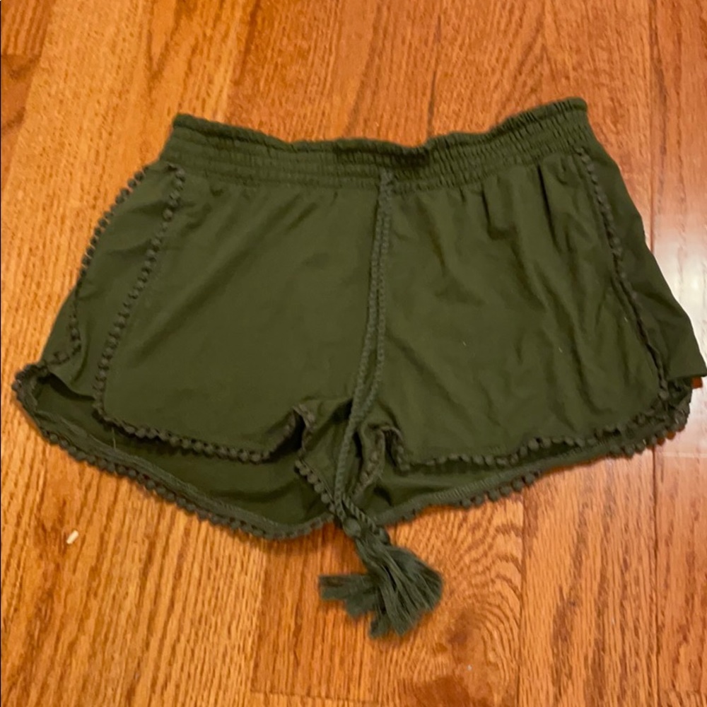 Green stretchy shorts
